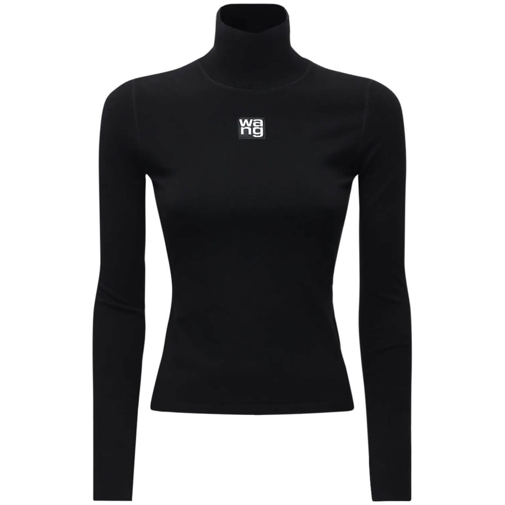 Alexanderwang.T Logo Patch Turtleneck Top
